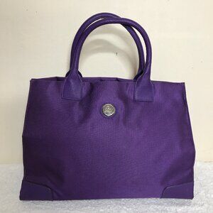 Joy Mangano Purple 17" x 13" Large Structured 3 Section Bag Purse Handbag